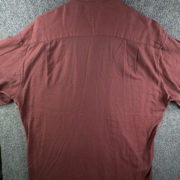Scott Barber Button Up Shirt Men Large Red Check All Cotton Soft Long Sleeve - Picture 13 of 13